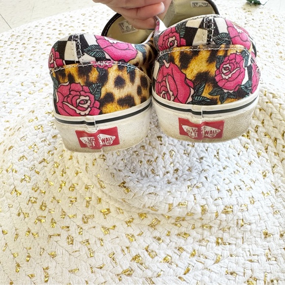 Vans Women's Slip-On Sneakers - roses + animal print - Picture 7 of 8